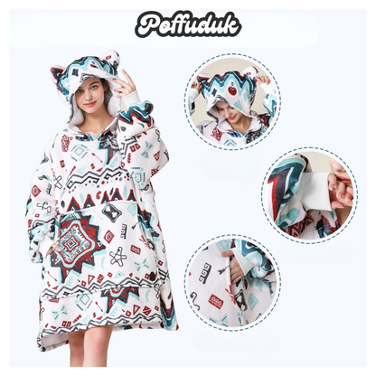 Poffuduk™ Giyilebilir Battaniye | Etnik Dokunuş